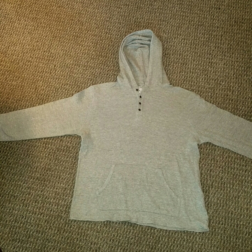 🍀Lucky Brand🍀Men's Henley Button Hoodie
